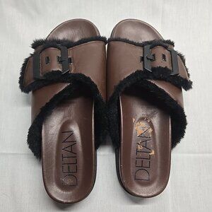 WOMEN`S DELTAN BENNIE SANDALS SIZE 9.5M COCOA BROWN